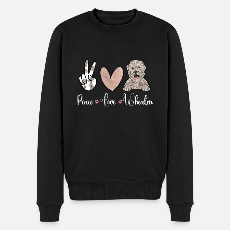 Irish Soft Coated Wheaten Terrier - Männer Premium Bio Pullover - Schwarz