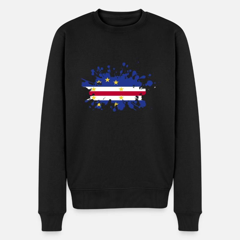 Drapeau du Cap-Vert Drapeau du Cap-Vert - Pull Premium bio Homme - noir