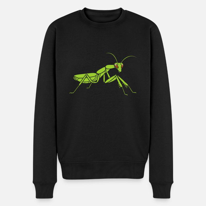 Gottesanbeterin - Männer Premium Bio Pullover - Schwarz