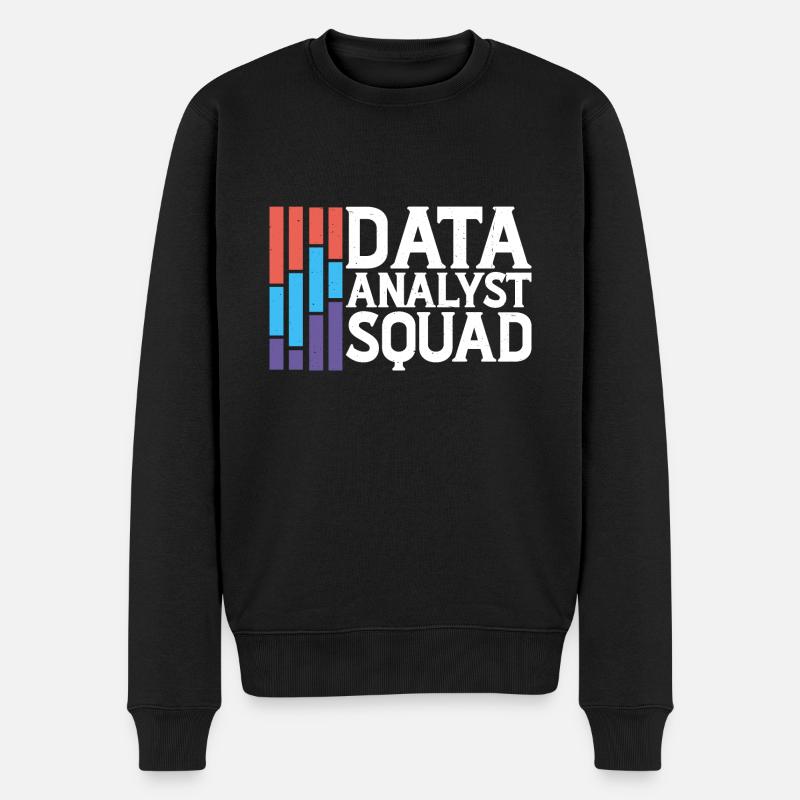 Data Analyst Squad 6 - Männer Premium Bio Pullover - Schwarz