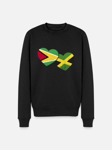 Guyana Flag Guyanese Guyana - Men's Premium Organic Jumper - black