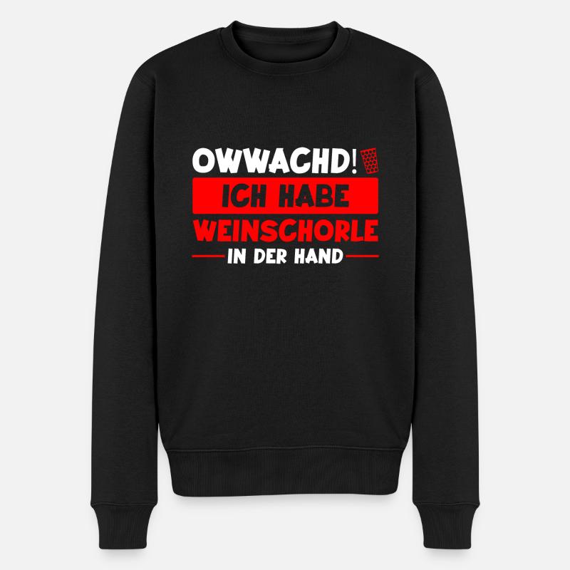 Schorle Pfälzer Pälzer Geschenk - Männer Premium Bio Pullover - Schwarz