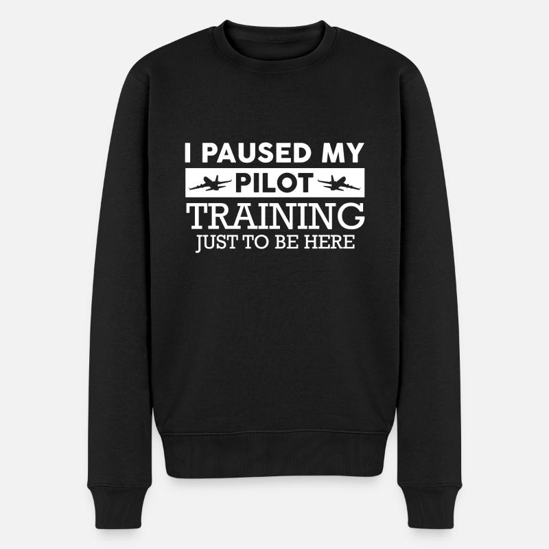 Pilot Pilot Flugzeug Geschenk - Männer Premium Bio Pullover - Schwarz