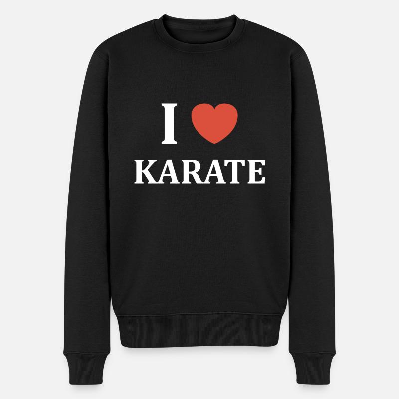 Karate - Männer Premium Bio Pullover - Schwarz