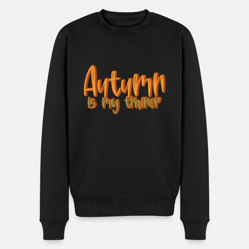 Autumn Is My Trainer 4 - Männer Premium Bio Pullover - Schwarz