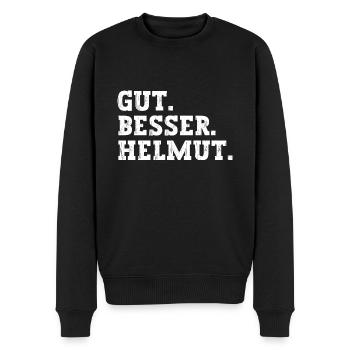 Gut Besser Helmut Lustiger Spruch Name Helmut - Männer Premium Bio Pullover - Schwarz - Vorne - Nico (187cm)