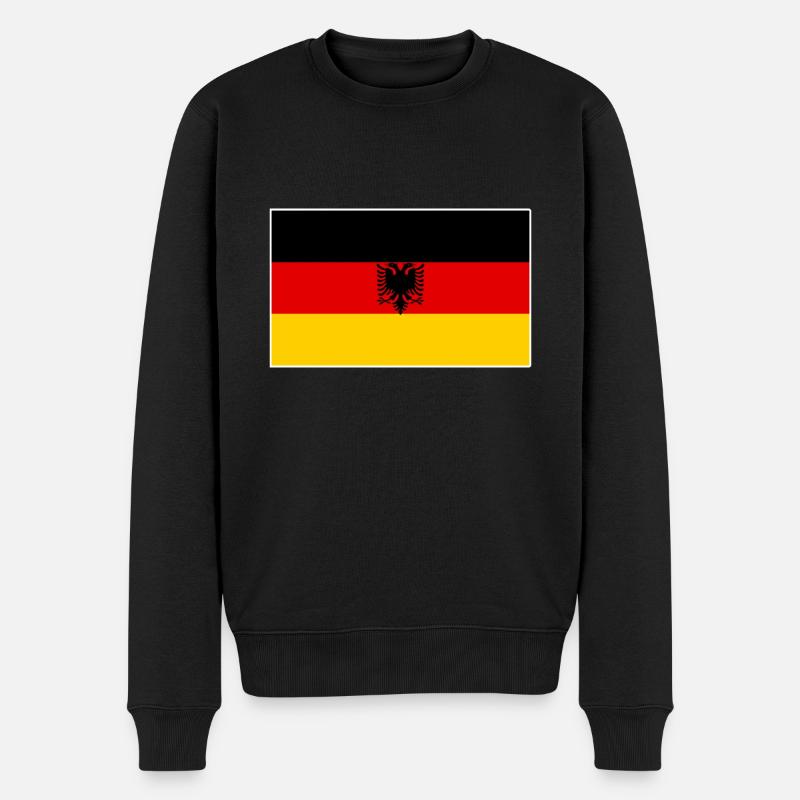 Drapeau albanais Aigle albanais Shqiponja - Pull Premium bio Homme - noir