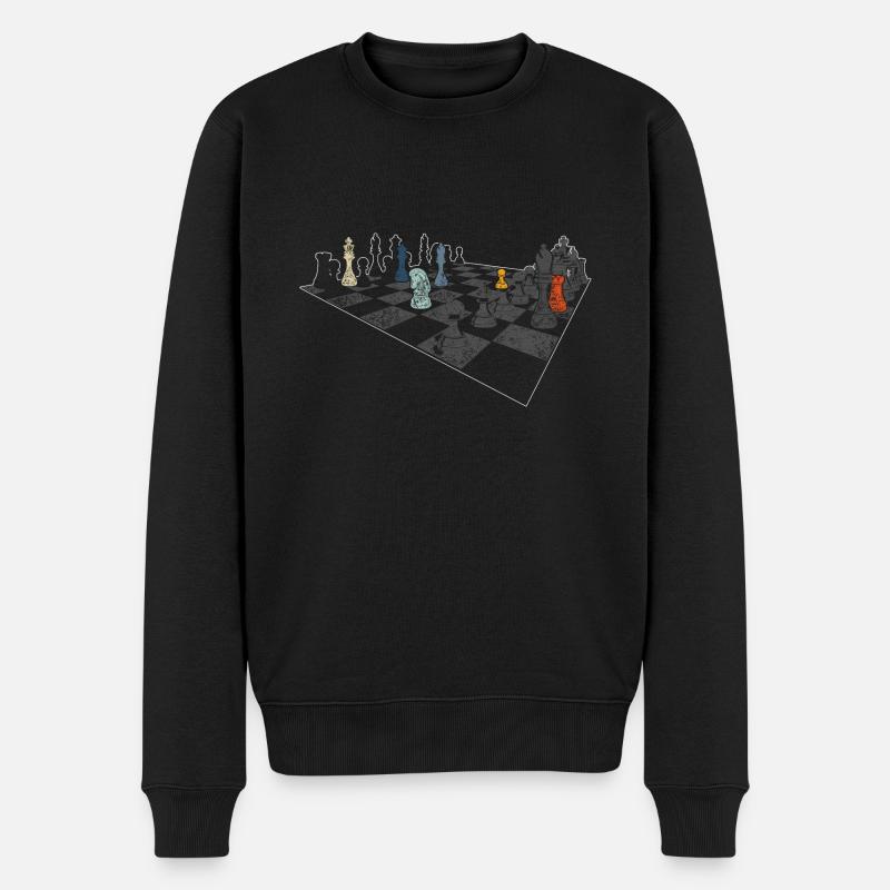 Échecs - Pull Premium bio Homme - noir