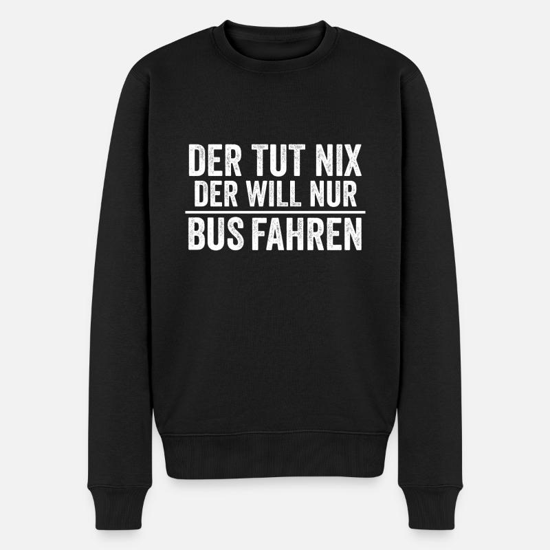 Busfahrer Job Bus Geschenk - Männer Premium Bio Pullover - Schwarz