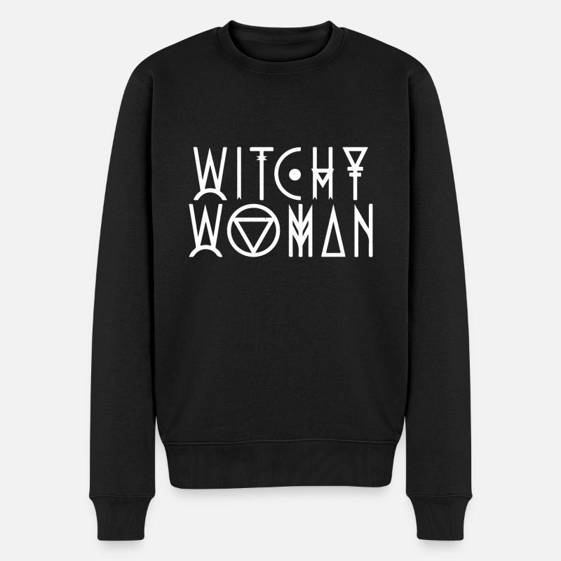 Witchy woman - Mystery - Männer Premium Bio Pullover - Schwarz