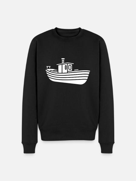 Bateau humour péniche - Pull Premium bio Homme - noir