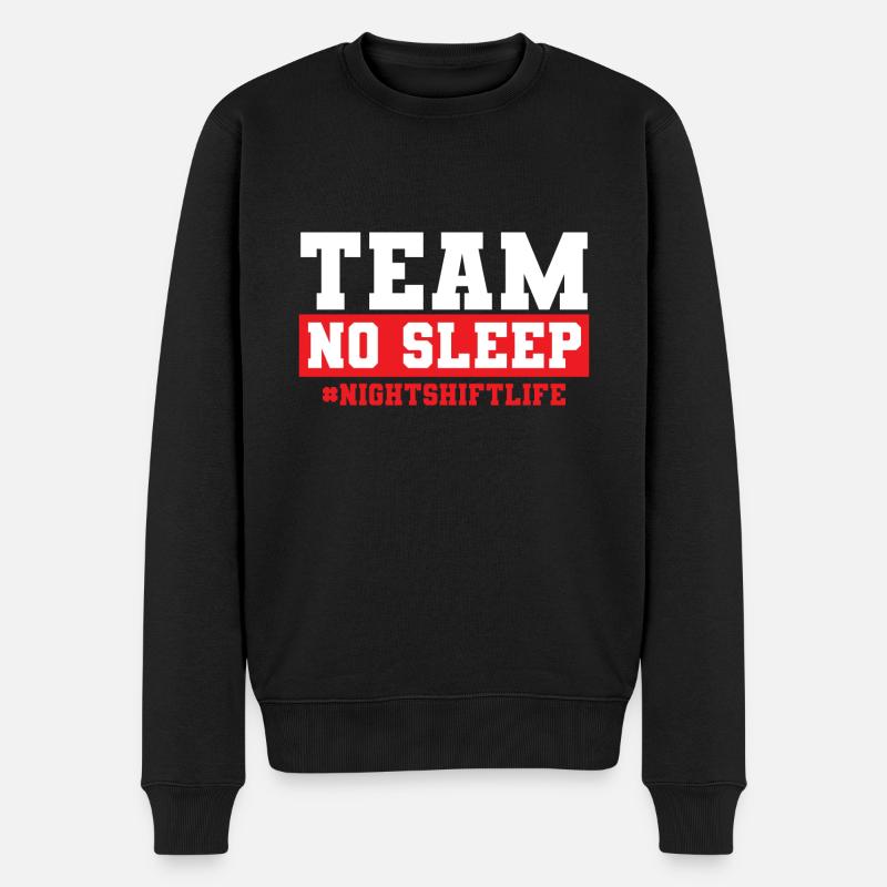Nachtschicht Krankenschwester - Männer Premium Bio Pullover - Schwarz