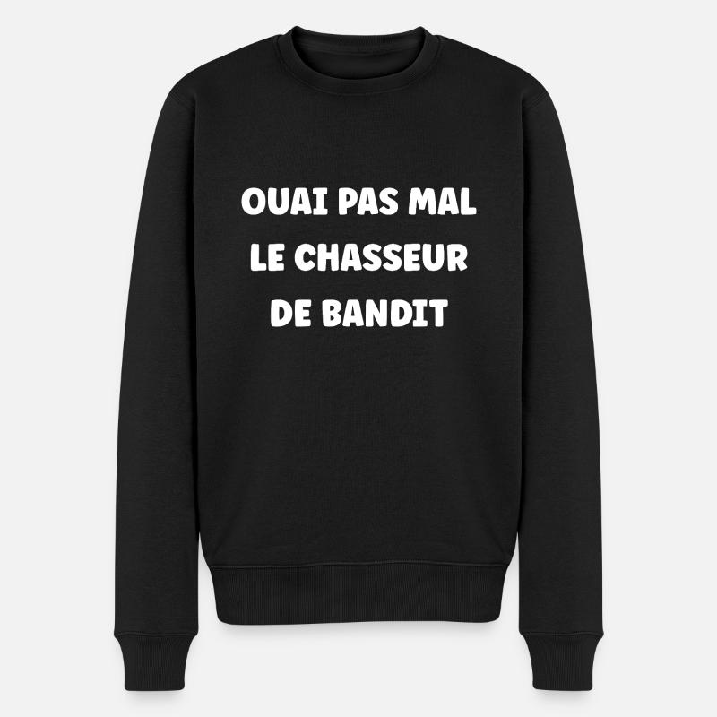 chasseur de bandit - Pull Premium bio Homme - noir