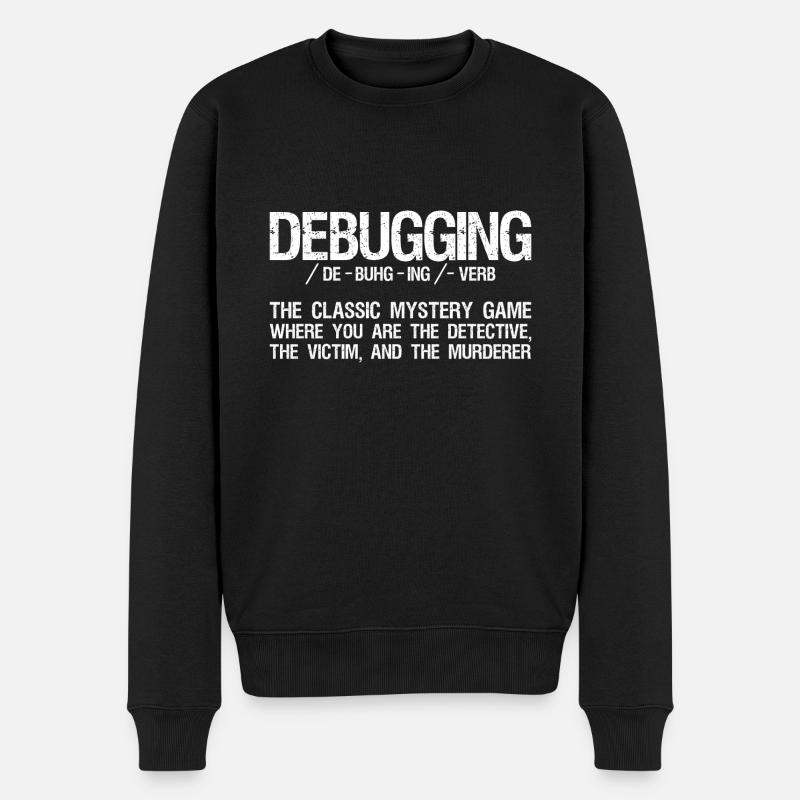 Informatiker Coding - Debugging Programmieren - Männer Premium Bio Pullover - Schwarz