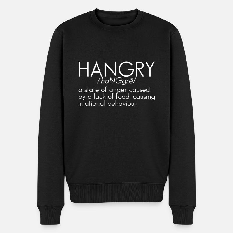Hangry Definition 5 - Männer Premium Bio Pullover - Schwarz