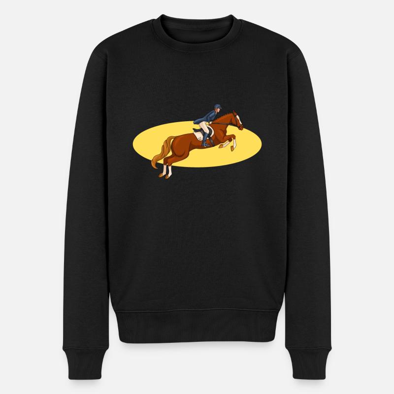 équitation cavalière - Pull Premium bio Homme - noir