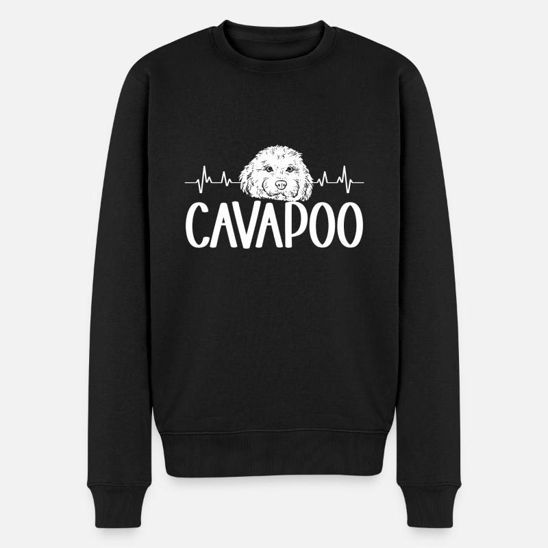 Cavapoo Cavoodle Capoodle Dog - Men's Premium Organic Jumper - black