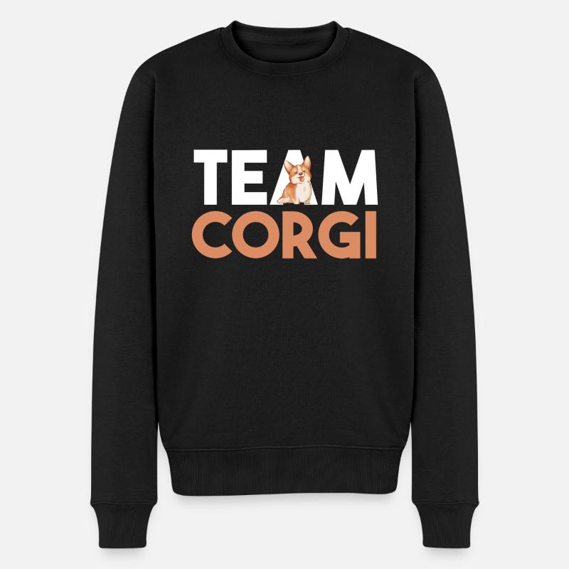 Chien Corgi - Pull Premium bio Homme - noir