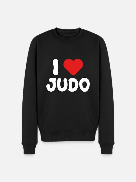 I love Judo - Men's Premium Organic Jumper - black