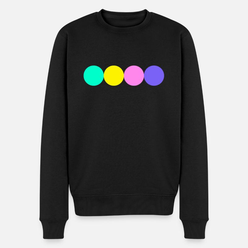 Farbkreise neon la street art - Männer Premium Bio Pullover - Schwarz