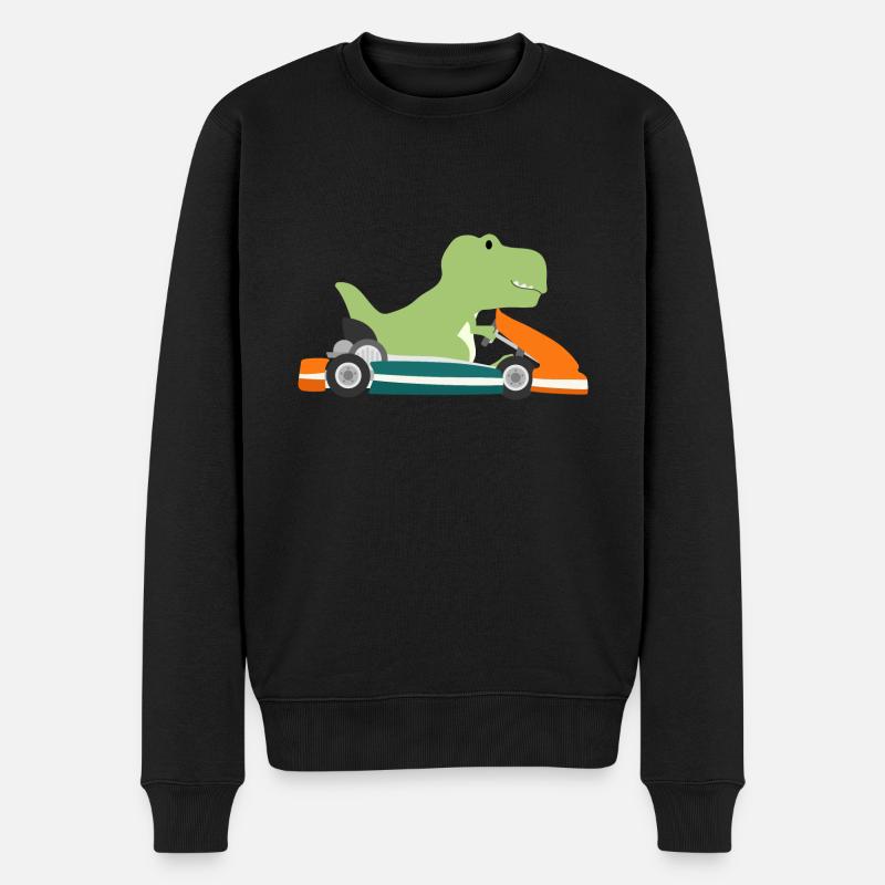 Gokart Trex - Männer Premium Bio Pullover - Schwarz