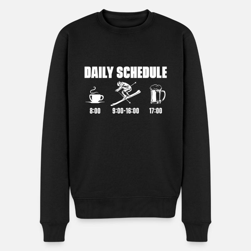 Ski Skifahren Skier - Pull Premium bio Homme - noir