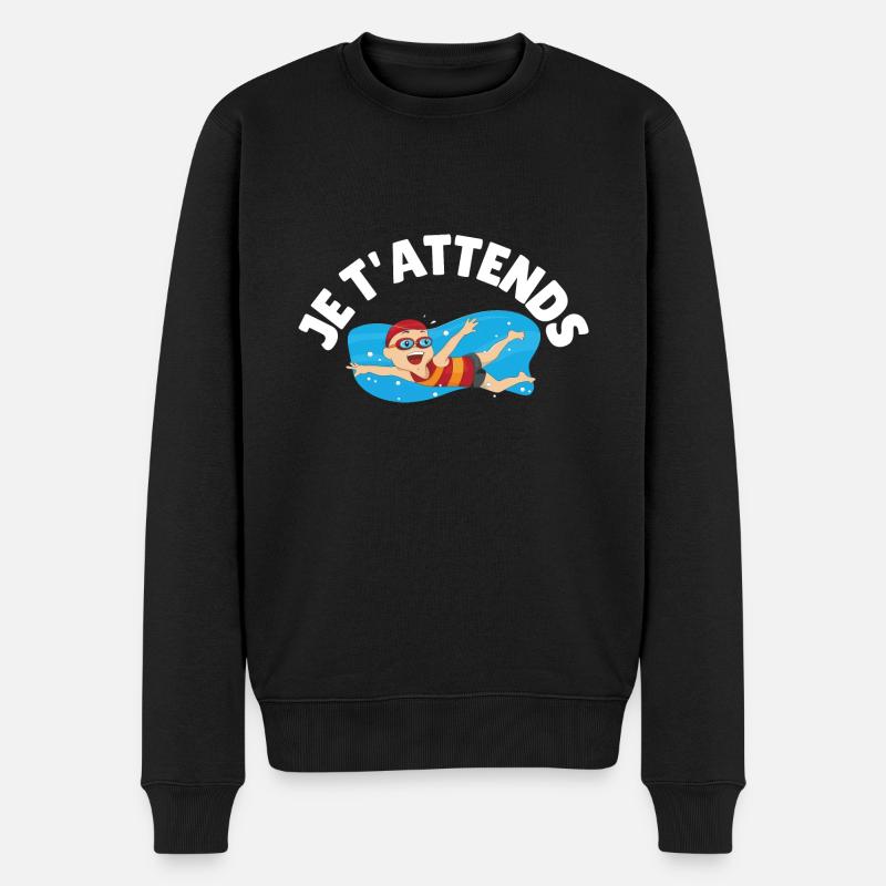 natation enfant - Pull Premium bio Homme - noir