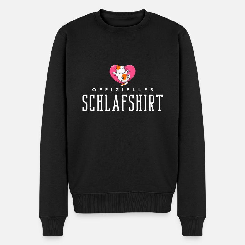 Offizielles Schlafshirt - schlafen - Männer Premium Bio Pullover - Schwarz