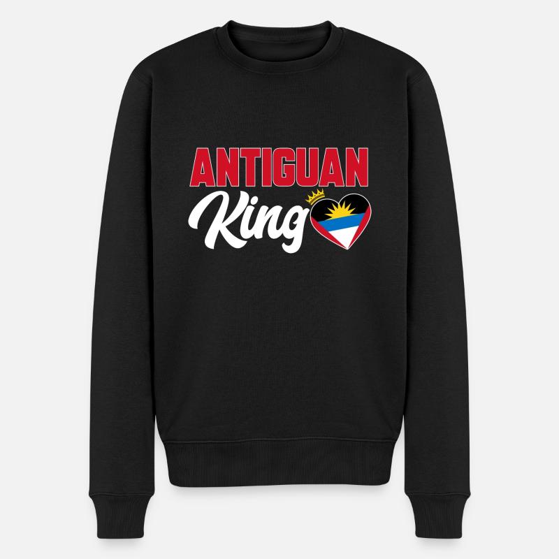 Drapeau d’Antigua-et-Barbuda - Pull Premium bio Homme - noir