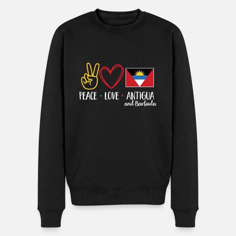 Drapeau d’Antigua-et-Barbuda - Pull Premium bio Homme - noir