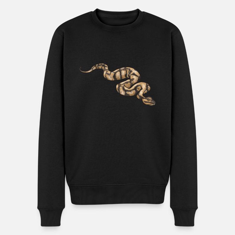 Ball Python Schlange Königspython - Männer Premium Bio Pullover - Schwarz