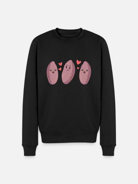 Sweet Potato Root Vegetables - Men's Premium Organic Jumper - black
