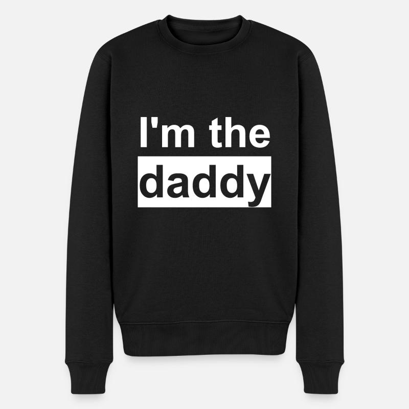 Daddy - Männer Premium Bio Pullover - Schwarz