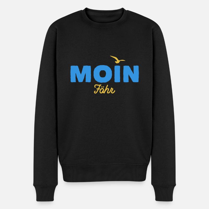 Nordsee Moin Föhr - Männer Premium Bio Pullover - Schwarz