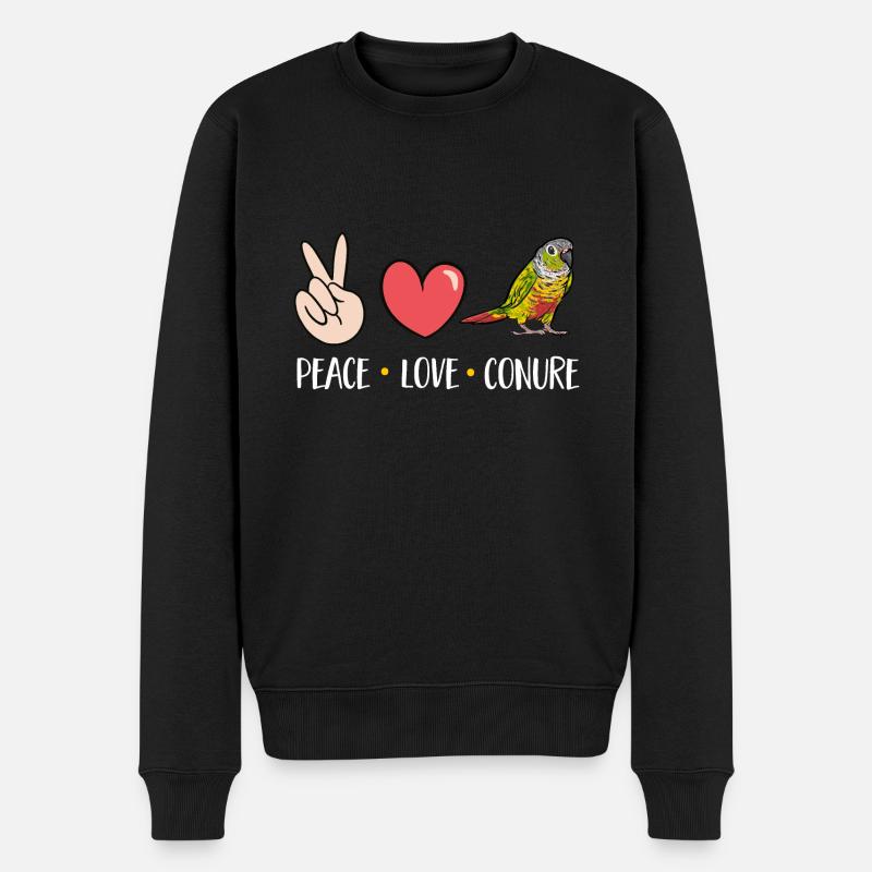 Molinasittich Papagei Vogel Sonnensittich - Männer Premium Bio Pullover - Schwarz