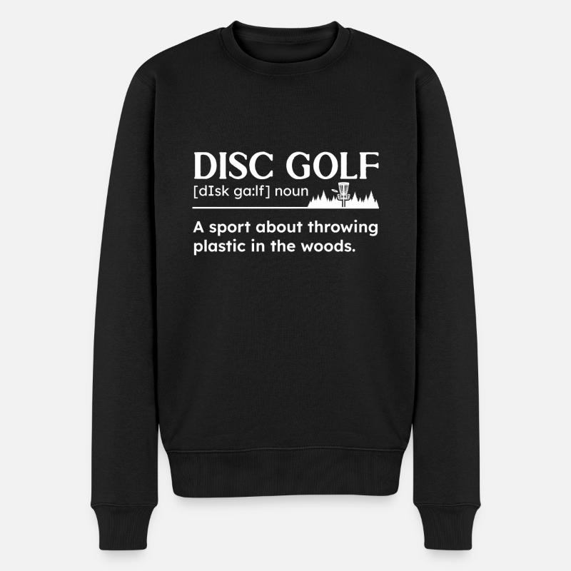 Discgolf Disc Golf Frisbee - Männer Premium Bio Pullover - Schwarz
