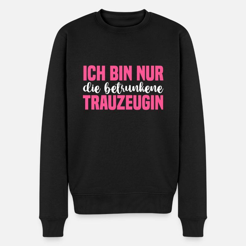 Hochzeit Junggesellenabschied Trauzeugin - Männer Premium Bio Pullover - Schwarz