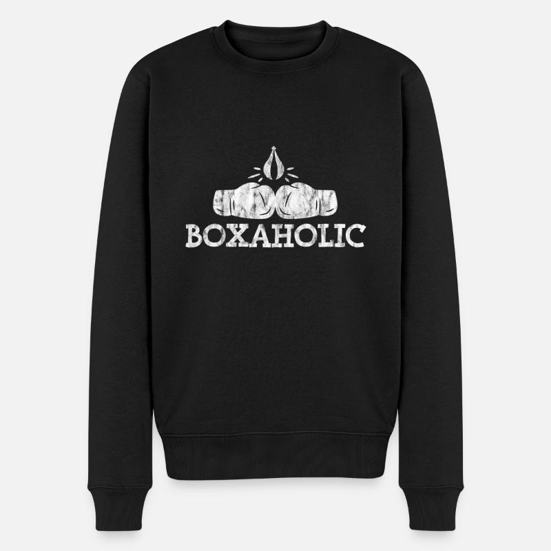 Boxaholic 3 - Männer Premium Bio Pullover - Schwarz