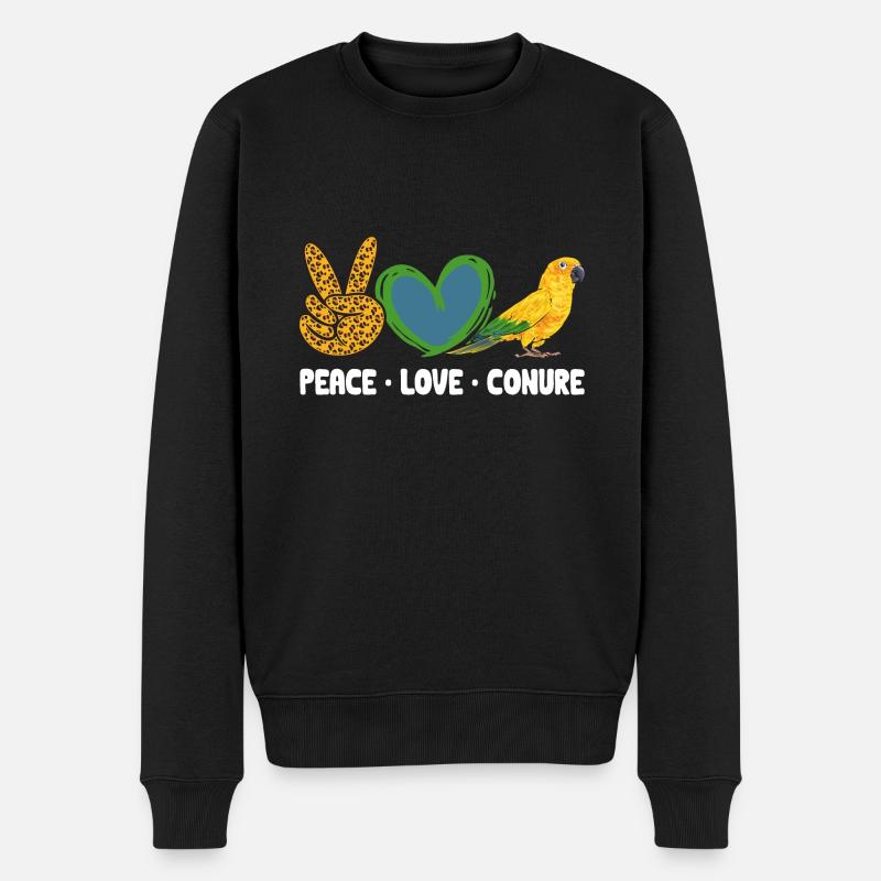 Perruche Perroquet Perruche Oiseau - Pull Premium bio Homme - noir