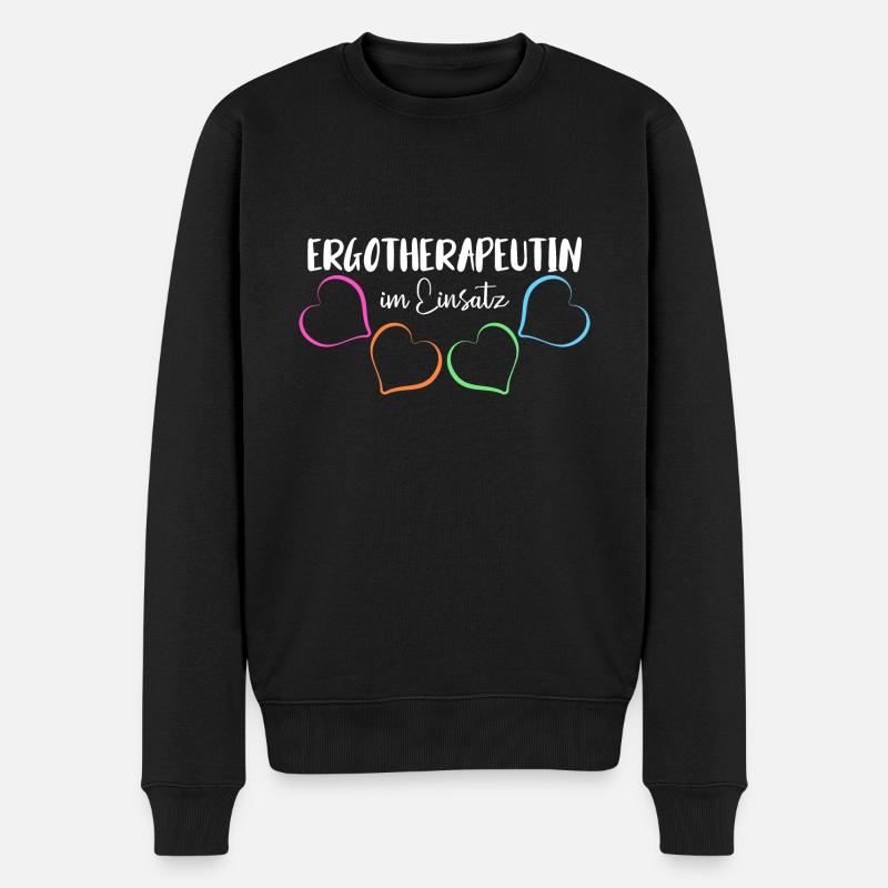 ERGOTHERAPEUTIN ERGOTHERAPIE - Männer Premium Bio Pullover - Schwarz