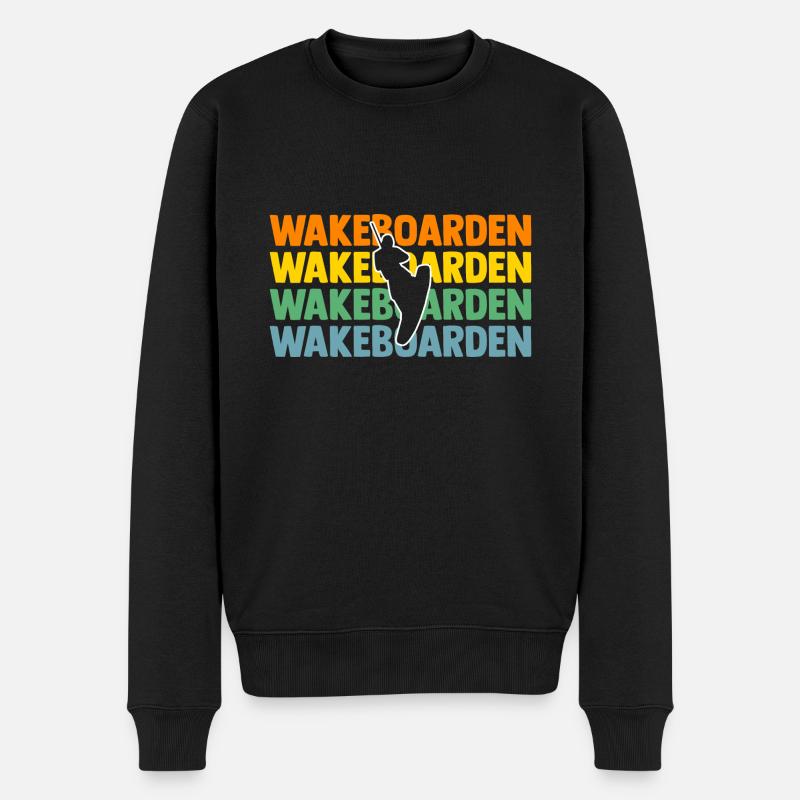 Wakeboarder Wakeboard Wakeboarding - Männer Premium Bio Pullover - Schwarz