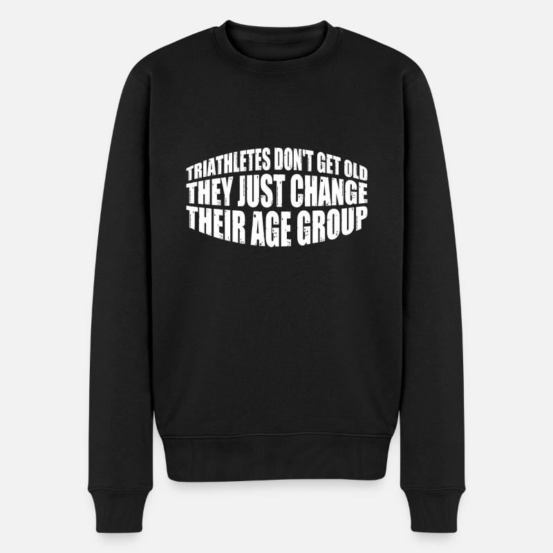 Triathletes Don't Get Old 4 - Men's Premium Organic Jumper - black