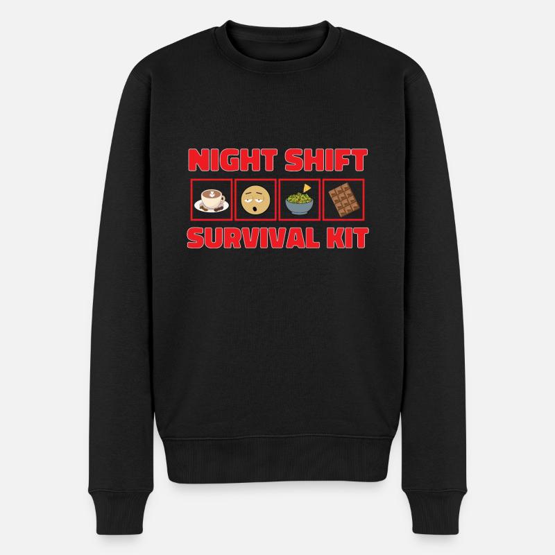 Night Shift Nurse - Men's Premium Organic Jumper - black