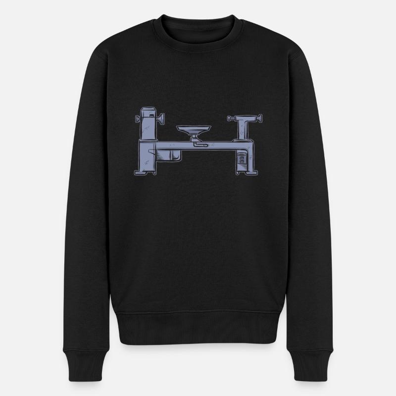 Tour à bois tournante - Pull Premium bio Homme - noir