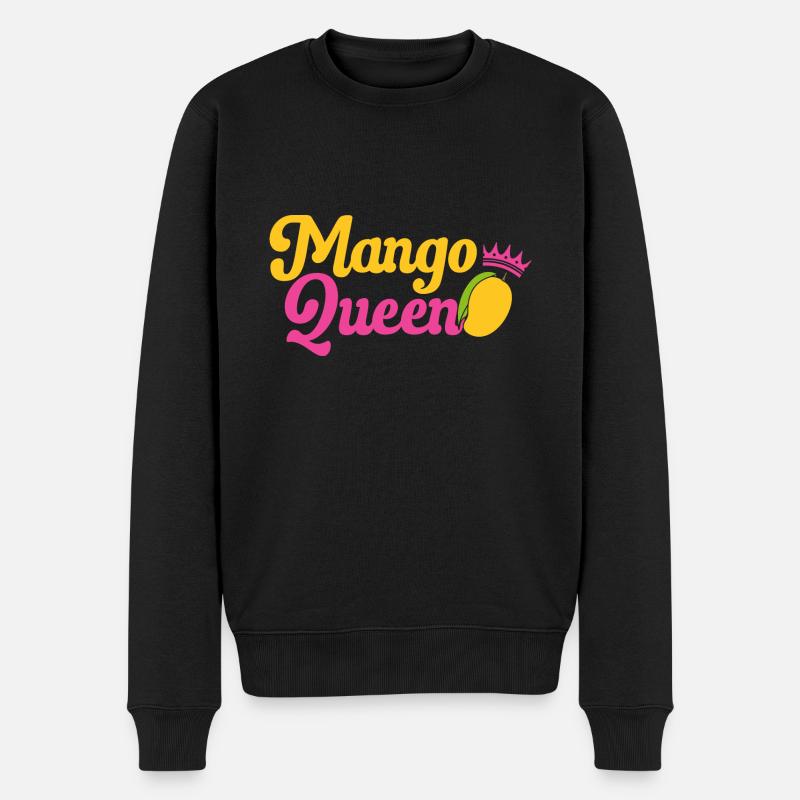 Mango Frucht Mango - Männer Premium Bio Pullover - Schwarz