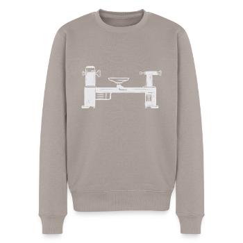 Turning Wood Lathe Lathe - Men's Premium Organic Jumper - taupe - Front - Nico (187cm)