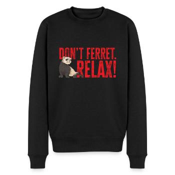 Furet, propriétaire de furet - Pull Premium bio Homme - noir - Devant - Nico (187cm)