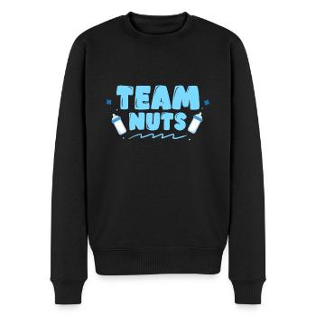 Baby-Ankündigung Geschlecht enthüllen Baby-Party-Team - Männer Premium Bio Pullover - Schwarz - Vorne - Nico (187cm)