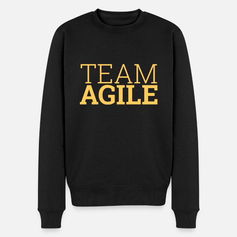 "Team Agile" | "Scrum Master" - Männer Premium Bio Pullover - Schwarz