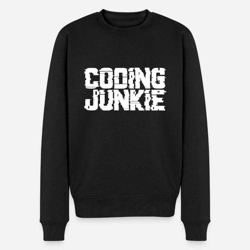 Coding Junkie - Men's Premium Organic Jumper - black